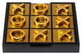 Churchill Games Black And Gold Aluminium Noughts and Crosses, rear view