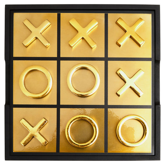 Churchill Games Black And Gold Aluminium Noughts and Crosses collectible from Orsina