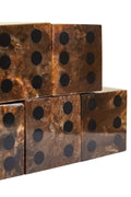 Churchill Games Brown And Black Finish Five Dice Set, in display