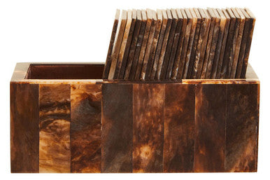 Churchill Games Brown and Black Finish Domino Set collectible from Orsina