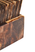 Churchill Games Brown and Black Finish Domino Set, packaging shot