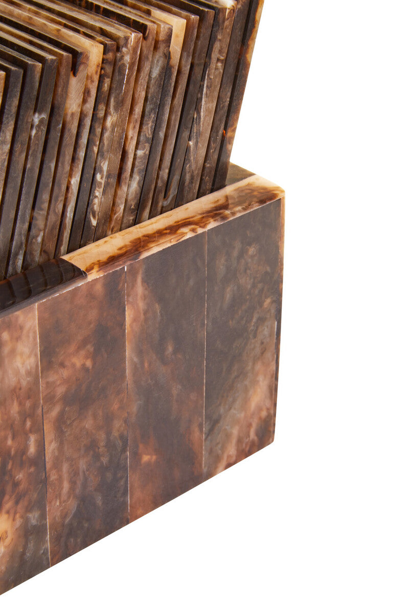 Churchill Games Brown and Black Finish Domino Set, packaging shot