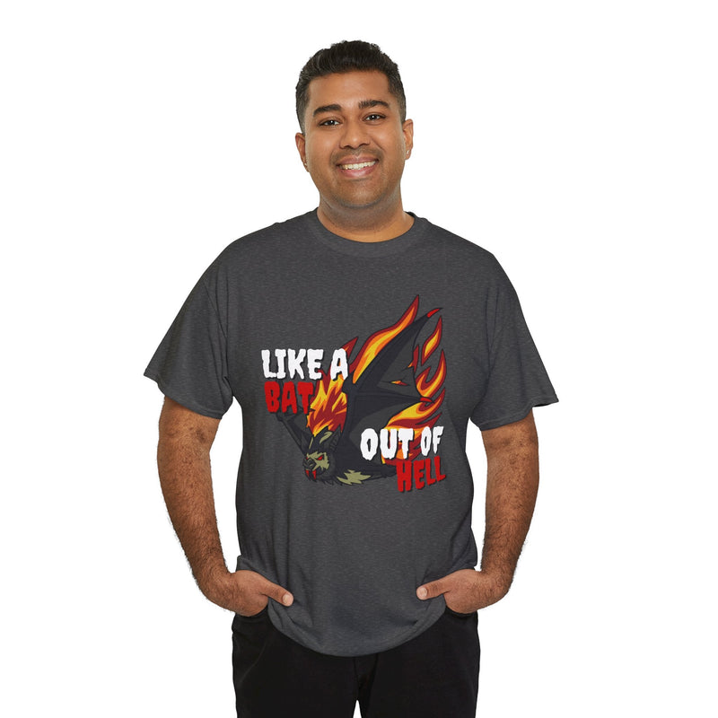 'Like a Bat Out of Hell' Men's T-Shirt, in display