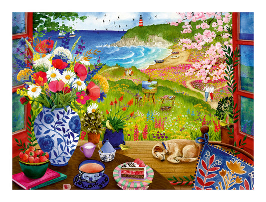 Seaside Window View 100 Piece Jigsaw Puzzle