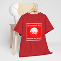 'In Case of Fire, Save My Vinyl' T-Shirt, rear view