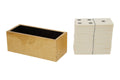 Churchill Games White and Gold Domino Set with White Dominoes, side angle