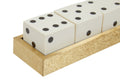Churchill Games Gold Dice Set with 5 White Dice, side angle