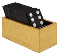 Churchill Games Gold Domino Set with Black Dominoes, alternate view