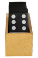 Churchill Games Gold Domino Set with Black Dominoes