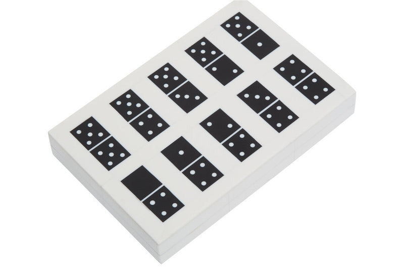 Churchill Games Black and White Domino Box Set, side angle