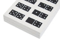 Churchill Games Black and White Domino Box Set, close-up detail