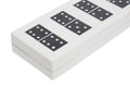 Churchill Games White and Black Finish Domino Box, close-up detail