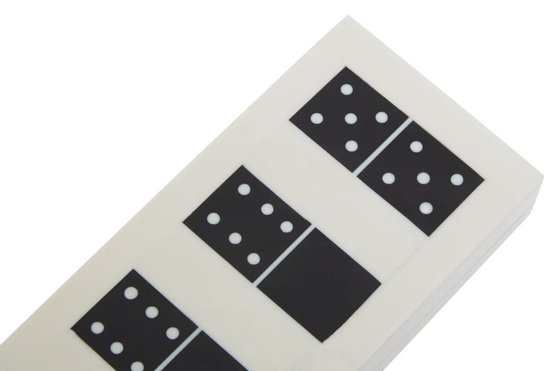 Churchill Games White and Black Finish Domino Box, rear view