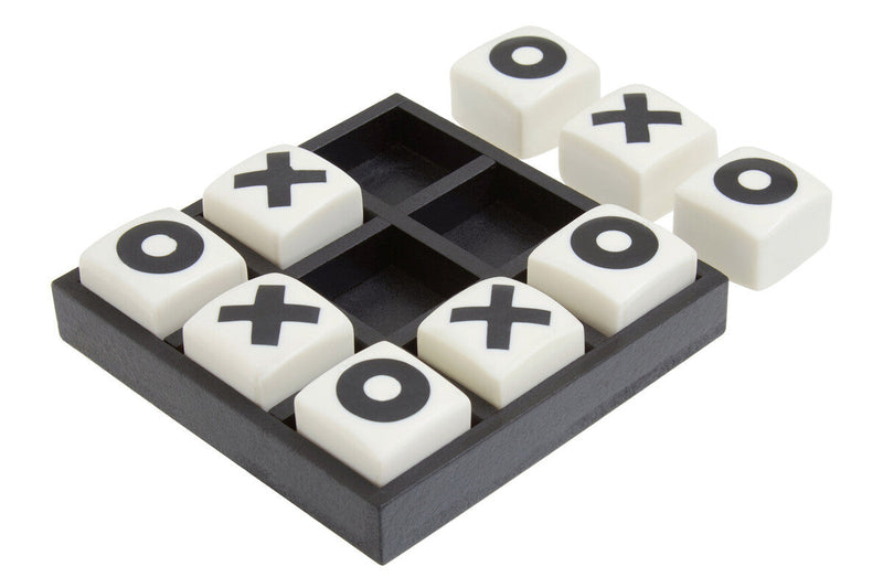 Churchill Games Extra Small White and Black Noughts and Crosses, side angle