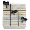 Churchill Games Cream and Black Bone Noughts & Crosses, rear view