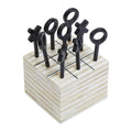 Churchill Games Cream and Black Bone Noughts & Crosses, packaging shot