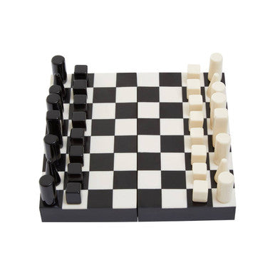 Churchill Games Small Black and White Foldable Chess Set collectible from Orsina