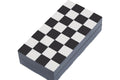 Churchill Games Small Black and White Foldable Chess Set, close-up detail