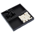 Churchill Games Small Black and White Foldable Chess Set, rear view