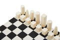 Churchill Games Small Black and White Foldable Chess Set, in display