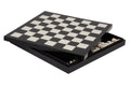 Churchill Games Black and White Chess Set, side angle