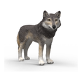 Schleich Wild Life American Wolf Figure side angle