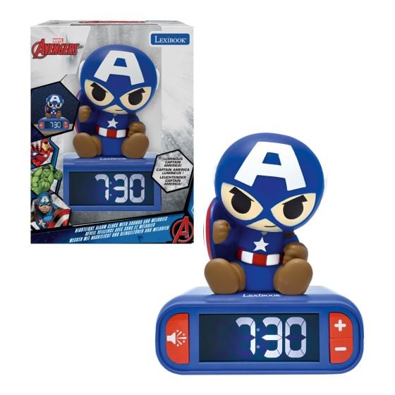 Marvel Captain America Alarm Clock With Night Light
