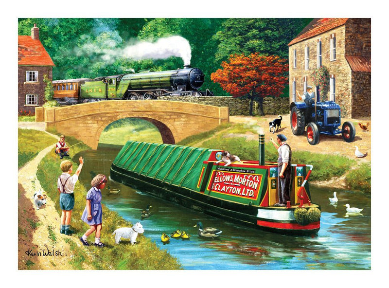 Nostalgia Collection Rail & Canal 1000 Piece Jigsaw Puzzle - Image