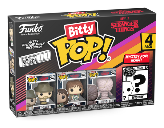 Bitty Pop! Stranger Things - Hopper 4 Pack - Image