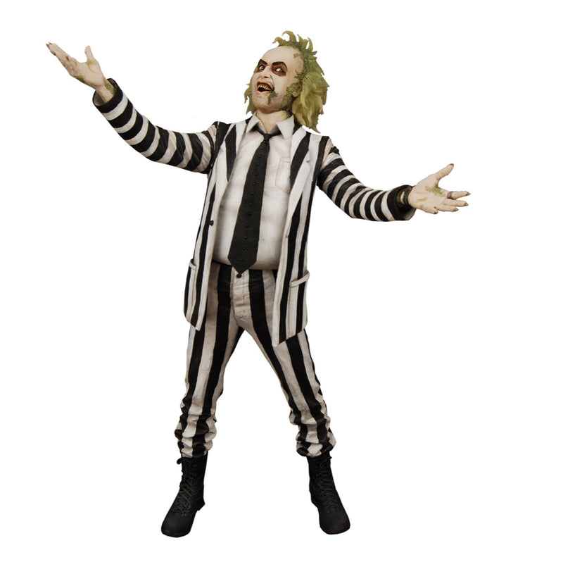Beetlejuice (1988) ¬º Scale Action Figure With Sound - Striped Suit Beetlejuice