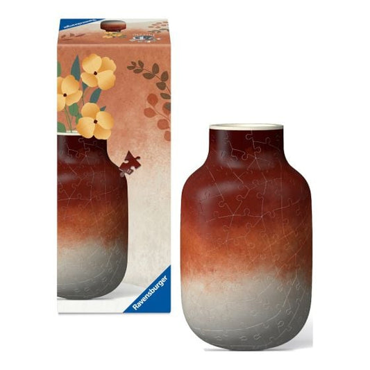 3D Puzzle Vase Gradient Brick - Red
