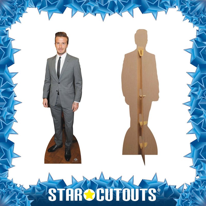 David Beckham (Suit) Height 179cm Lifesize Cardboard Cutout, side angle