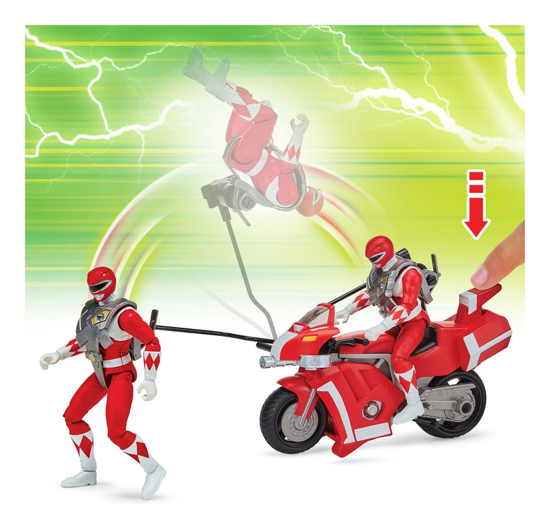 Mighty Morphin Power Rangers Battle Bike with Red Ranger - Image