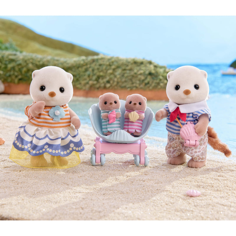 Sylvanian Families Sea Otter Family Toy Playset for Ages 3 and Up, alternate view
