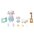 Sylvanian Families Bath Time Bubble Siblings Playset for Ages 3 and Up, in display