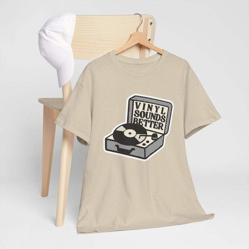 'Vinyl Sounds Better' T-Shirt, showing reverse