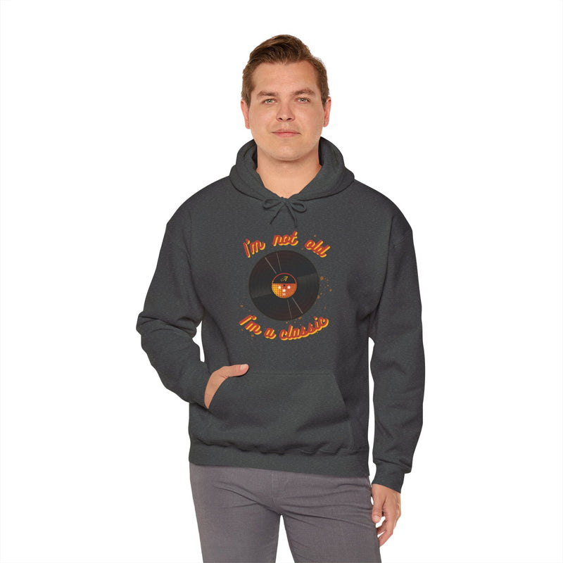 'I'm Not Old, I'm a Classic' Men's Hoodie, side angle