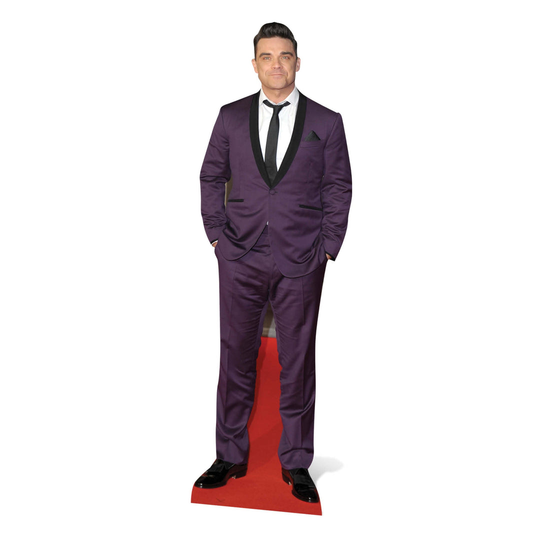 CS589 Robbie Williams - Purple Suit Height 185cm Lifesize Cardboard Cutout