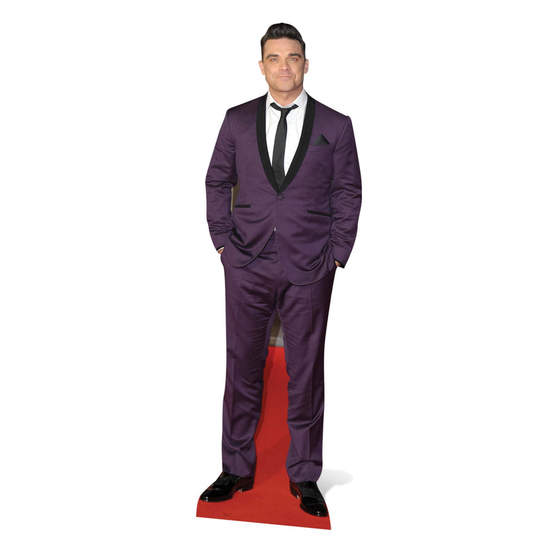 Robbie Williams - Purple Suit Height 185cm Lifesize Cardboard Cutout, close-up detail