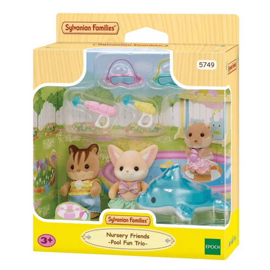 Sylvanian Families Nursery Friends - Pool Fun Trio for Ages 3 and Up collectible from Curious Minds