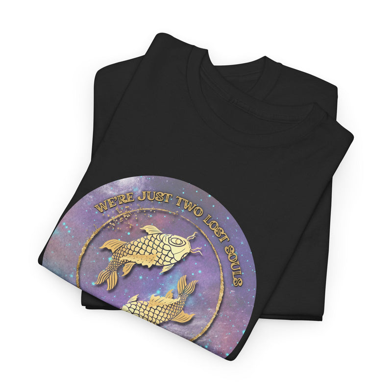 'Lost Souls' Celestial Fish Lyric T-Shirt, showing reverse