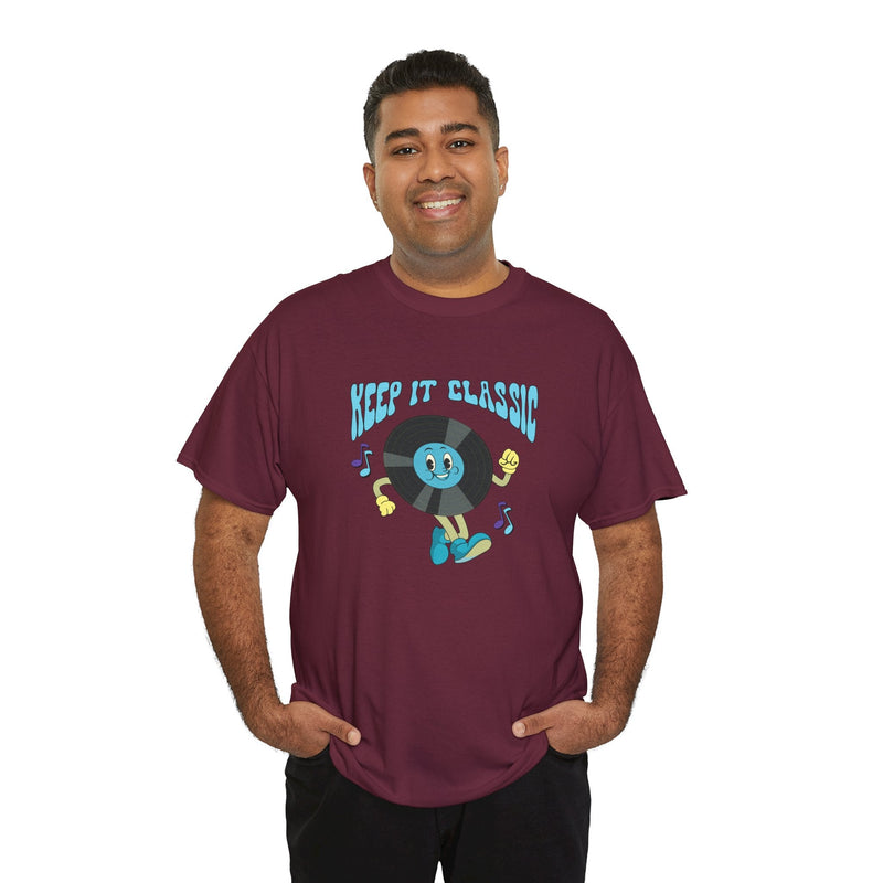 'Keep It Classic' Retro T-Shirt, in display