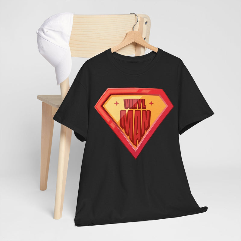 'Vinyl Man' Men's Superhero T-Shirt, product detail