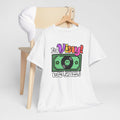 'In Vinyl We Trust' Men's T-Shirt, showing reverse
