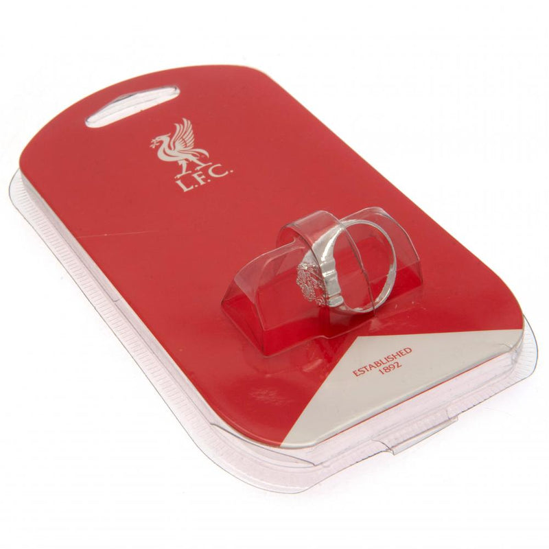 Liverpool FC Silver Plated Crest Ring Large, alternate view