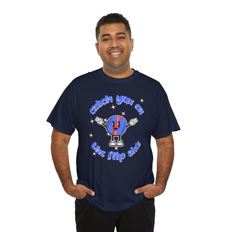 'Catch You On The Flip Side' Men's Vinyl T-Shirt, alternate view