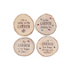 Garden Wood Slice Coaster Set