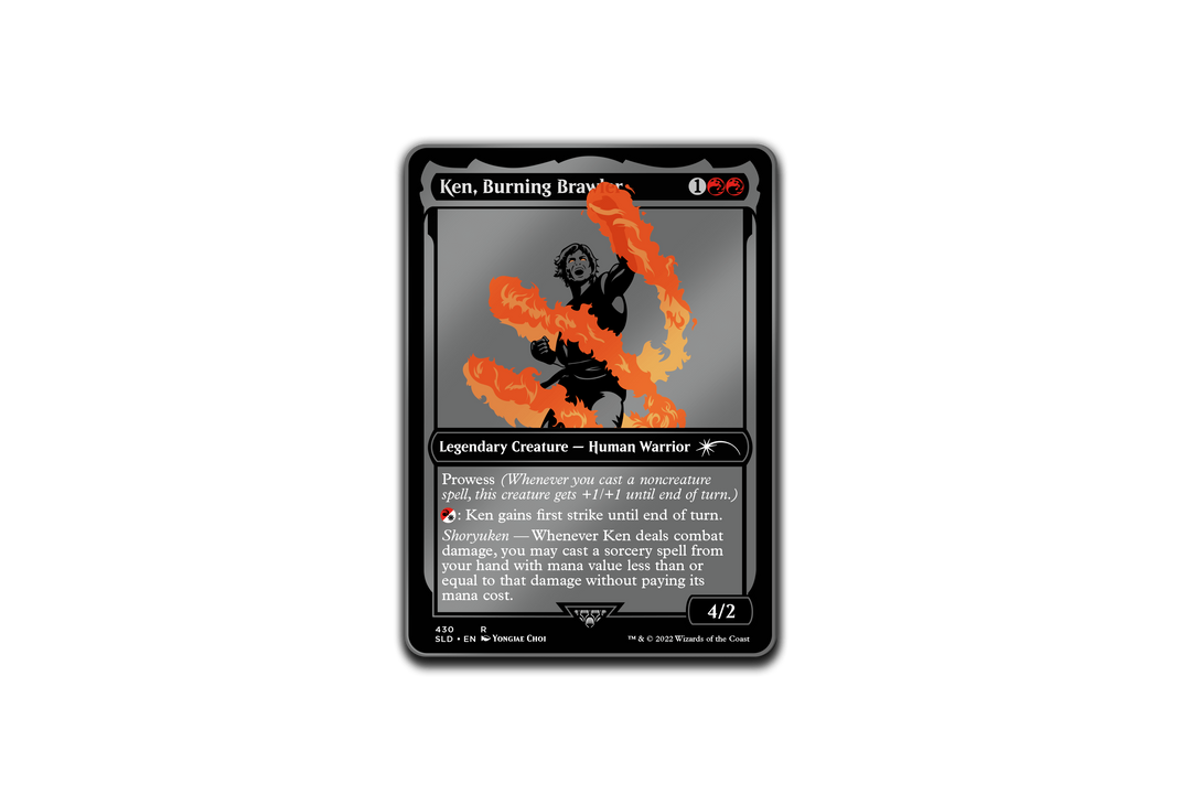 Magic: The Gathering Ryu Ken Chun-Li Street Fighter Secret Lair AR Pin Set