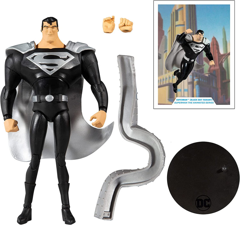 Superman Black Suit Animated Series DC Multiverse McFarlane Toys 7" Action Figure