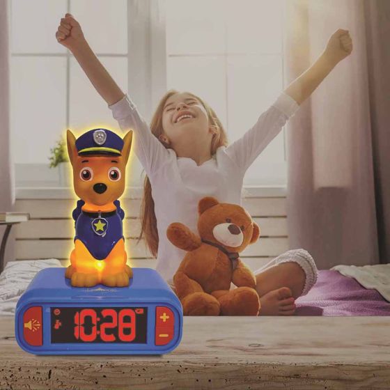 Paw Patrol Chase Alarm Clock With Night Light